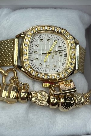 Relógio Feminino Elegante com Pulseira – Kit Presenteável