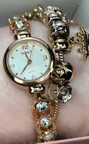 Relógio Feminino + Pulseirinha – Kit Luxo com Caixinha