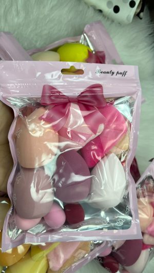 Kit 12 Esponjinhas para Maquiagem – Aplicação, Detalhes e Acabamento